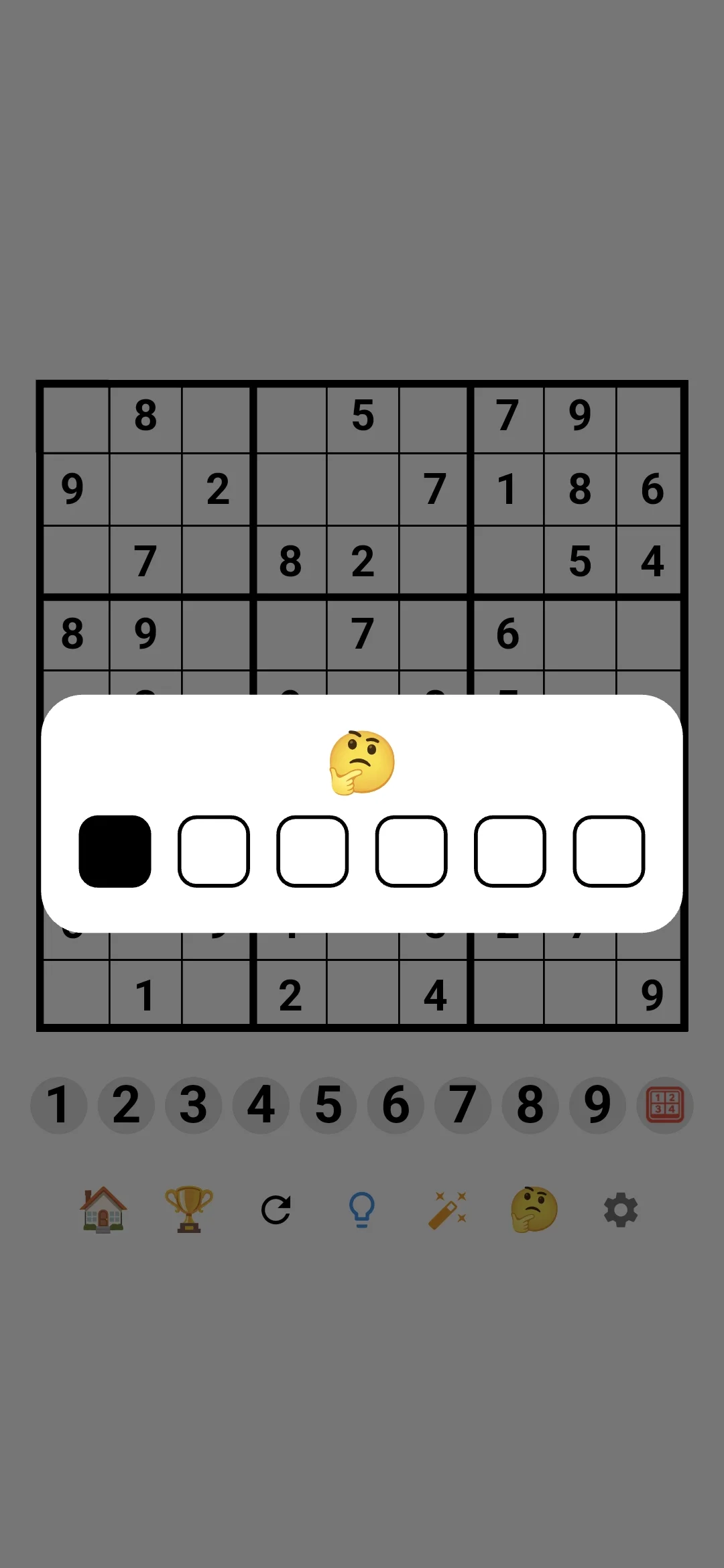 Sudoku Infinity level dialog