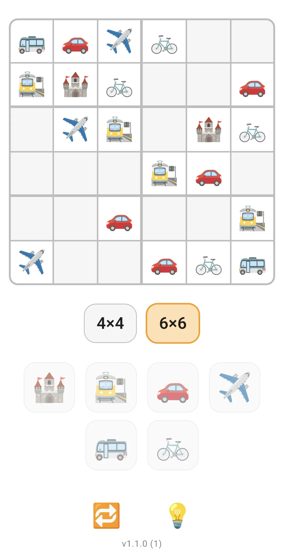 Sudoku Fun4Kids 6x6 board